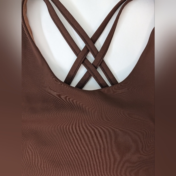 GAP Teen Sports Bra Chocolate Brown Moisture Wicking Performance Active Size 12 - Picture 4 of 9